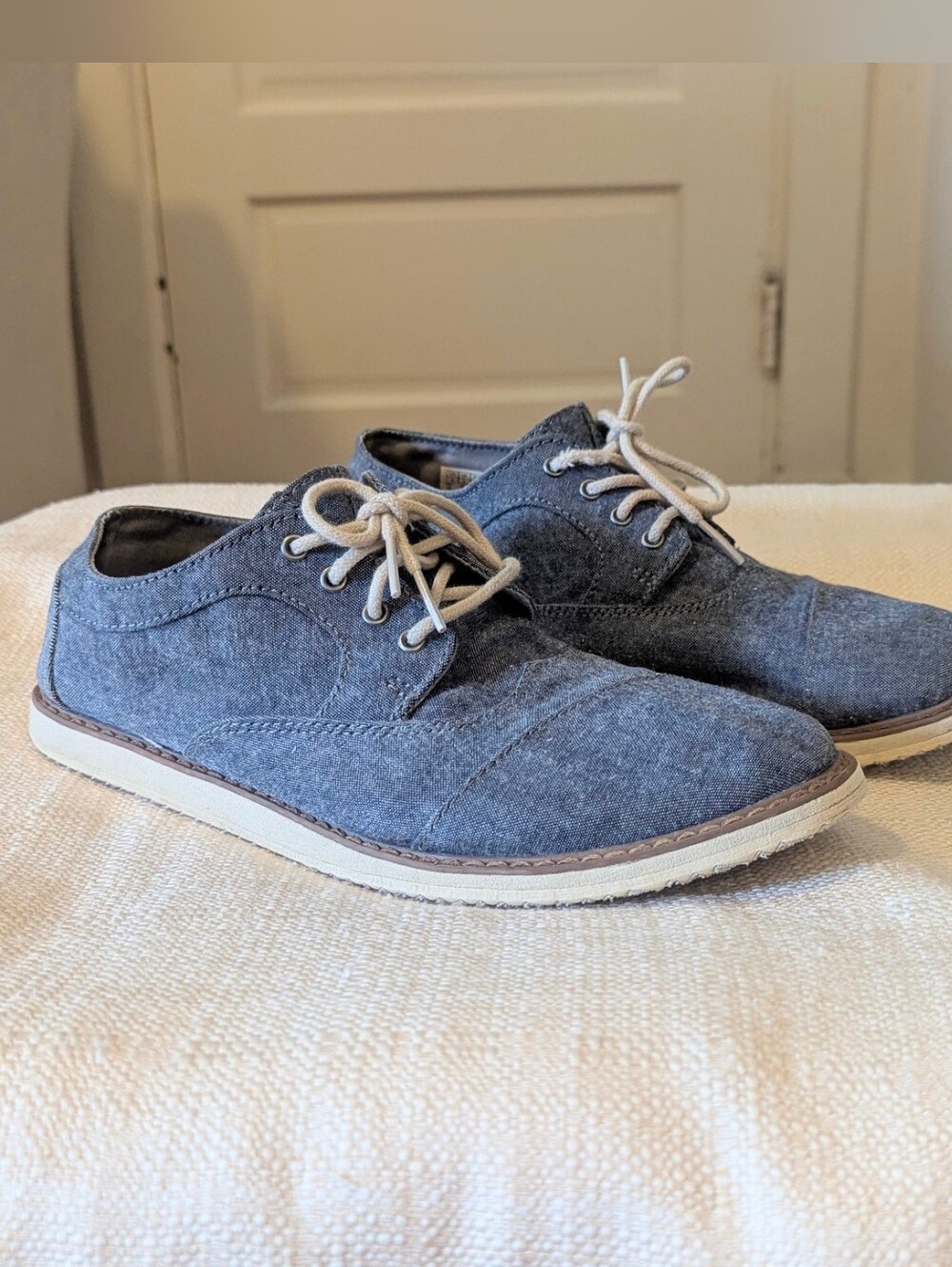 Toms Men's Chambray Navi Oxford Shoes